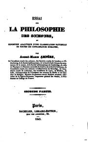 Front cover of Essai sur la philosophie des sciences by André-Marie Ampère