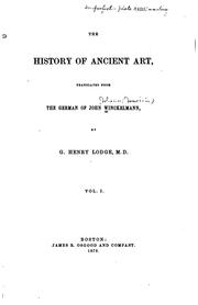 Front cover of Geschichte der Kunst des Altertums by Johann Joachim Winckelmann