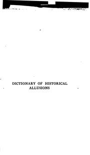 Front cover of Dictionary of historical allusions by Thomas Benfield Harbottle