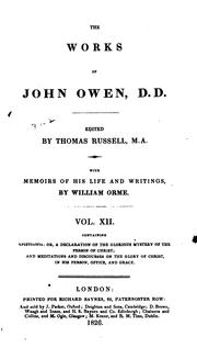 Front cover of The works of John Owen by John Owen