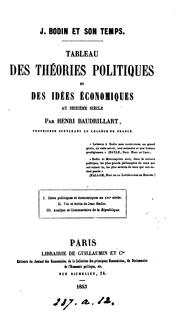 Front cover of J. Bodin et son temps by Henri Joseph Léon Baudrillart