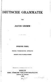 Front cover of Deutsche Grammatik by Gebrüder Grimm [Brothers Grimm]