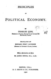 Front cover of Principes d'économie politique by Charles Gide