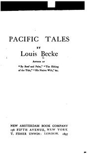 Front cover of Pacific tales by Louis Becke