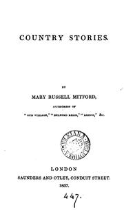 Front cover of Country Stories by Mary Russell Mitford