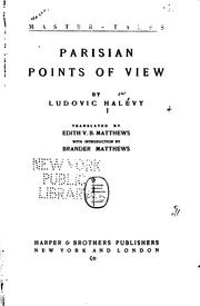 Front cover of Parisian points of view by Ludovic Halévy