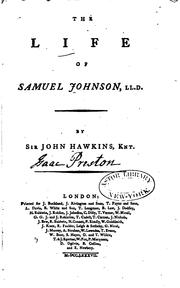Front cover of The life of Samuel Johnson, LL.D by Sir John Hawkins