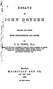 Cover of Essays by John Dryden