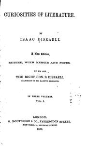 Cover of Curiosities of literature by Isaac Disraeli