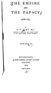 Cover of The empire and the papacy, 918-1273 by T. F. Tout