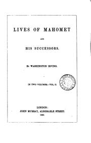 Front cover of Lives of Mahomet and his successors by Washington Irving