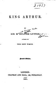 Cover of King Arthur by Edward Bulwer Lytton, Baron Lytton