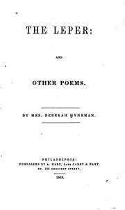 Cover of The leper by Rebekah Hyneman
