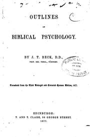Cover of Outlines of Biblical psychology by Beck, J. T.