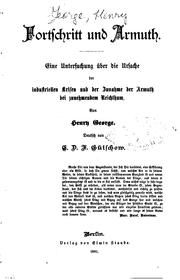 Front cover of Fortschritt und Armuth by Henry George