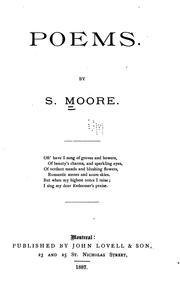 Cover of Poems by S. Moore