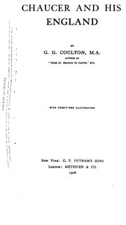 Cover of Chaucer and his England by Coulton, G. G.
