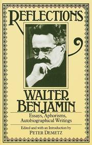 Cover of Reflections by Walter Benjamin