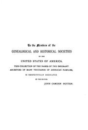 Front cover of The original lists of persons of quality by John Camden Hotten