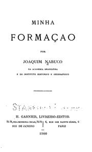 Front cover of Minha formação by Joaquim Nabuco