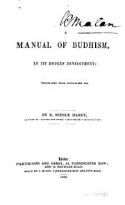 Cover of A manual of Budhism, in its modern development by Robert Spence Hardy
