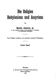 Cover of Die Religion Babyloniens und Assyriens by Morris Jastrow Jr.