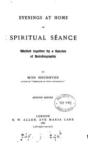 Front cover of Evenings at home in spiritual séance by Georgiana Houghton