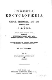 Cover of Iconographic encyclopaedia of science, literature, and art by Johann Georg Heck