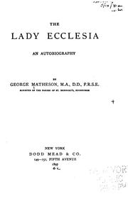 Cover of The Lady Ecclesia by Matheson, George