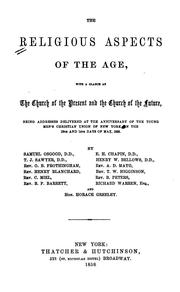 Front cover of The religious aspects of the age by Osgood, Samuel