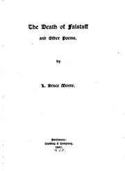 Front cover of The death of Falstaff and other poems by L. Bruce Moore