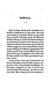 Front cover of Mémoires sur les contrées occidentales by Xuanzang