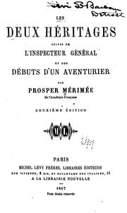 Cover of Les deux héritages by Prosper Mérimée