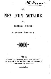 Front cover of La nez d'un notaire by Edmond About