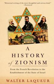 Front cover of A history of Zionism by Walter Laqueur
