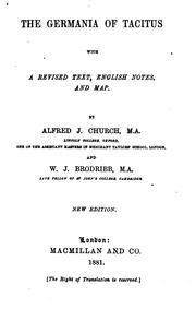 Front cover of The Germania of Tacitus by P. Cornelius Tacitus