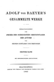 Front cover of Adolf von Baeyer's gesammelte werke by Adolf von Baeyer