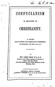 Front cover of Confucianism in relation to Christianity by James Legge