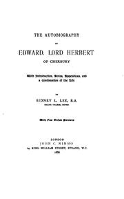 Cover of The autobiography of Edward, Lord Herbert of Cherbury by Herbert of Cherbury, Edward Herbert Baron