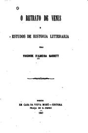 Front cover of O retrato de Venus e Estudos de historia litteraria by Almeida Garrett