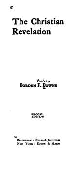 Cover of The Christian revelation by Bowne, Borden Parker
