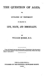 Front cover of The question of ages by Morris, William.