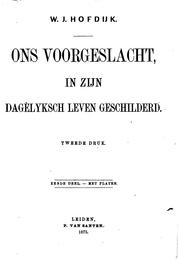 Cover of Ons voorgeslacht by W. J. Hofdijk
