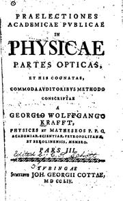 Cover of Praelectiones academicae pvblicae in physicam theoreticam by Georg Wolfgang Krafft