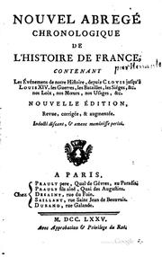 Front cover of Nouvel abrégé chronologique de l'histoire de France by Charles-Jean-François Hénault