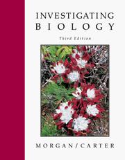 Front cover of Investigating Biology, Third Edition by Judith Giles Morgan
