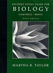 Front cover of Student study guide for Biology [by] Campbell/Reece by Martha R. Taylor