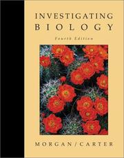 Cover of Investigating biology by Judith Giles Morgan