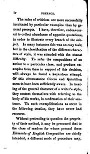Front cover of The elements of English composition by David Irving