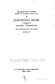 Cover of Elizabethan Drama by Christopher Marlowe
